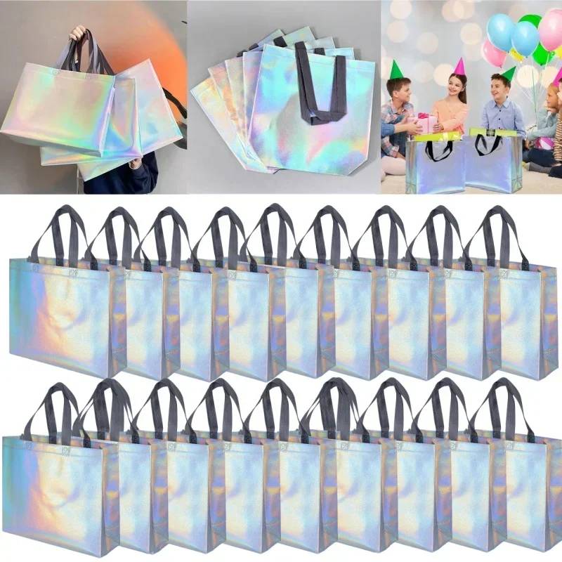 Women'S Shoes Back To School - 10/20PCS Holographic Non Woven Tote Bag