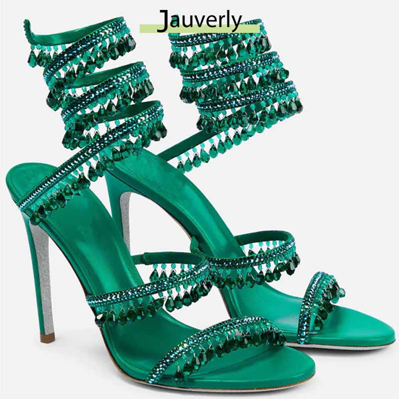 Ankle Strap Heels - 2026 Women's High Heels New Rhinestone