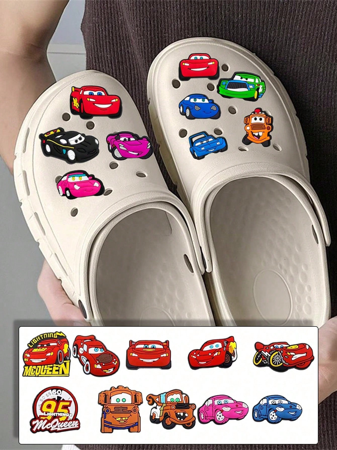 Women'S Shoes Back To School - 10/20Pcs Fashion Anime Cars Mater Cartoon