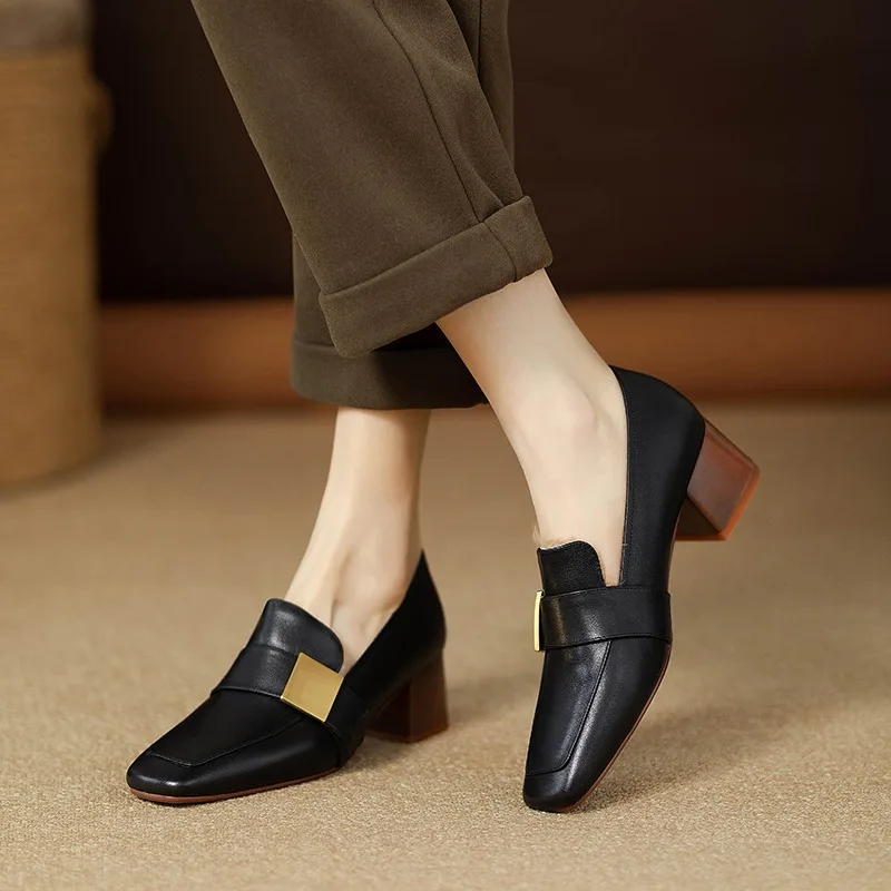 Women Shoes Jeans - women Fashion Leather Pumps Elegant Slip