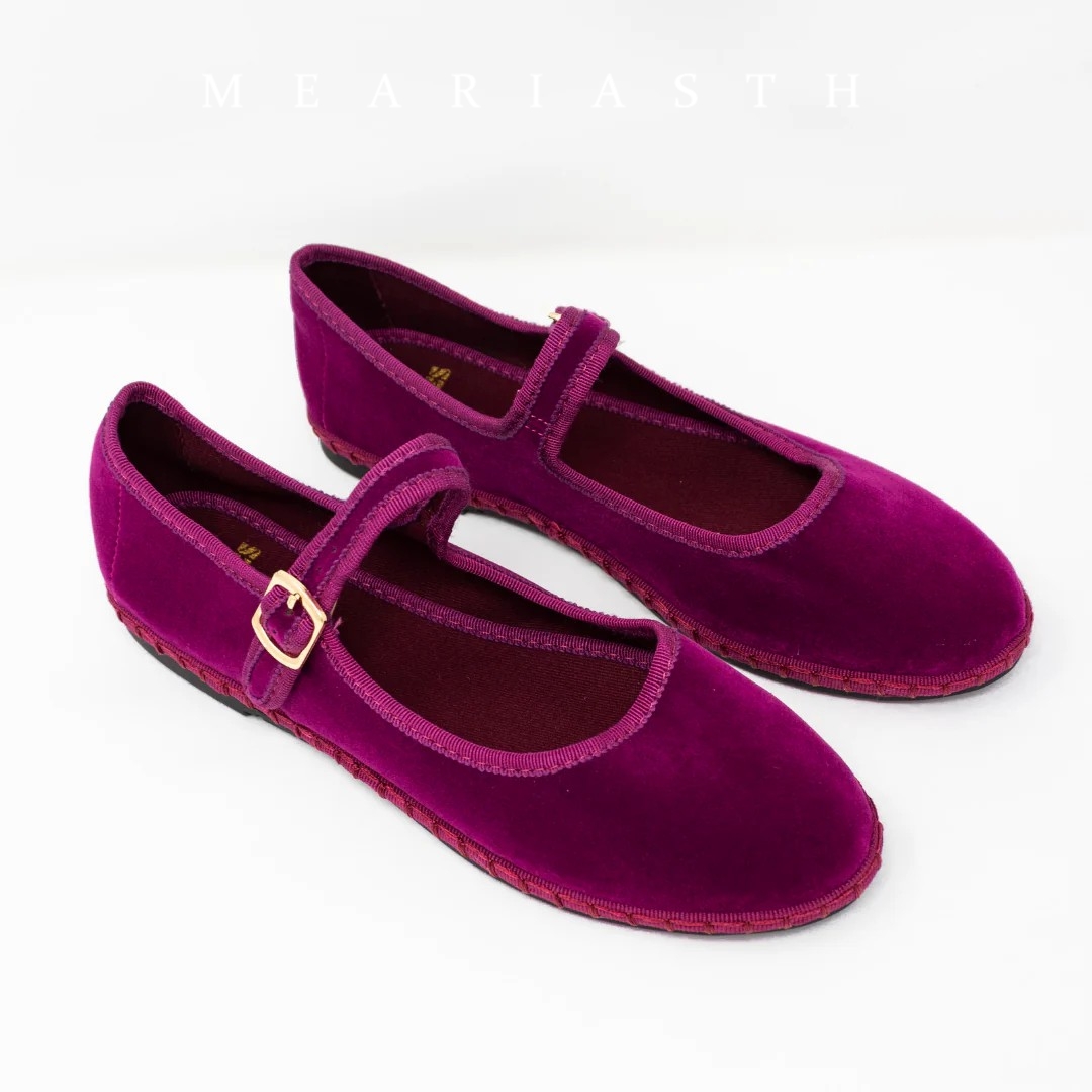Women Shoes Jeans - Red Mary Jeans Flats Shoes Women