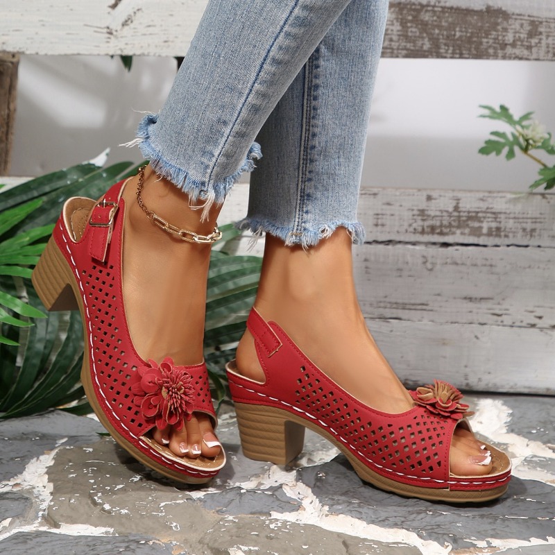 Women Chunky Heel Sandals Summ - đánh giá và giá Ankle Strap Heels