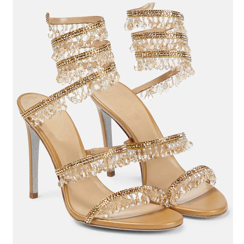 Sexy Green Crystal Fringe Stil - đánh giá và giá Peep Toe Heels