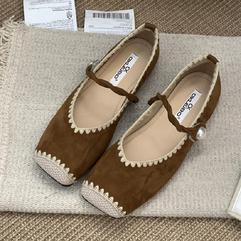 Retro Splicing Design Comfort  - đánh giá và giá Women Shoes Japanese Brand