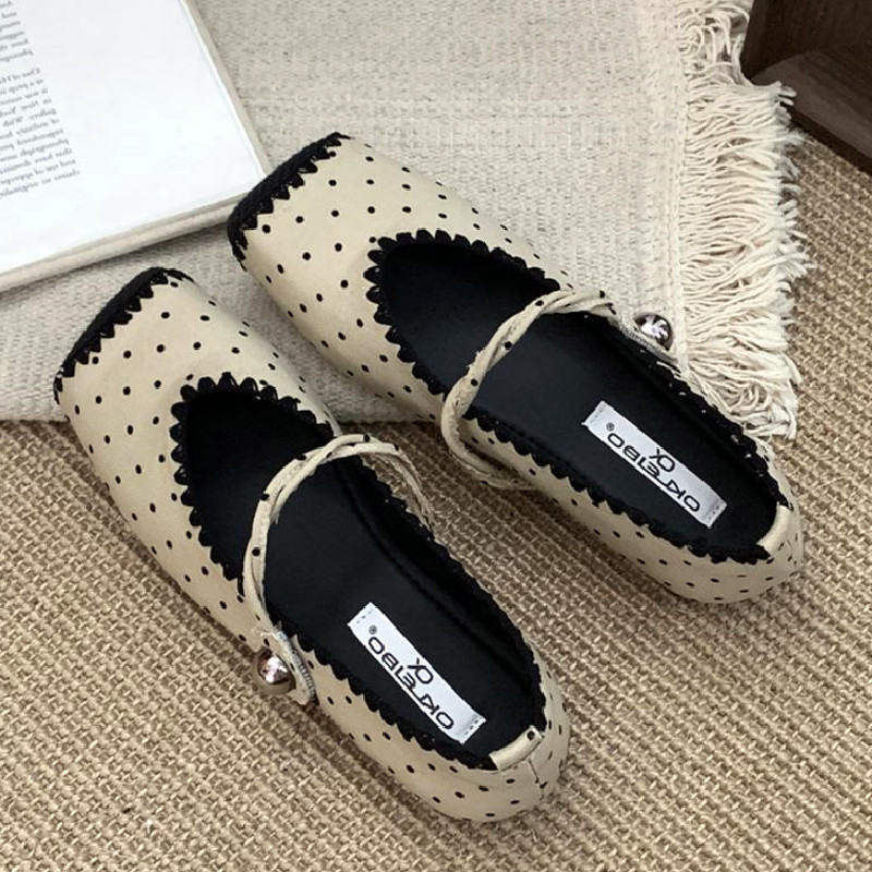 Retro Splicing Design Comfort  - đánh giá và giá Women Shoes Japanese Brand