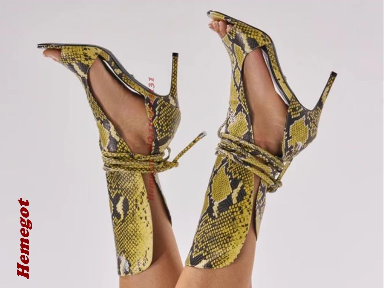 Yellow Snake Print Gladiator S - đánh giá và giá Women'S Shoes Yellow