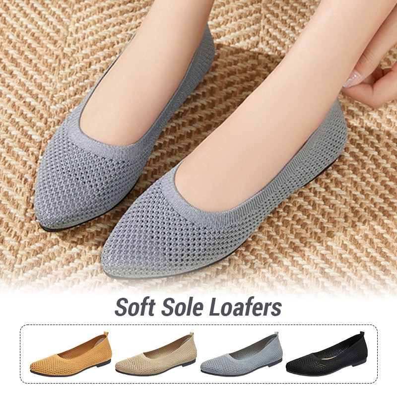 Women Flat Shoes Knitted Loafe - đánh giá và giá Loafer Flat Women