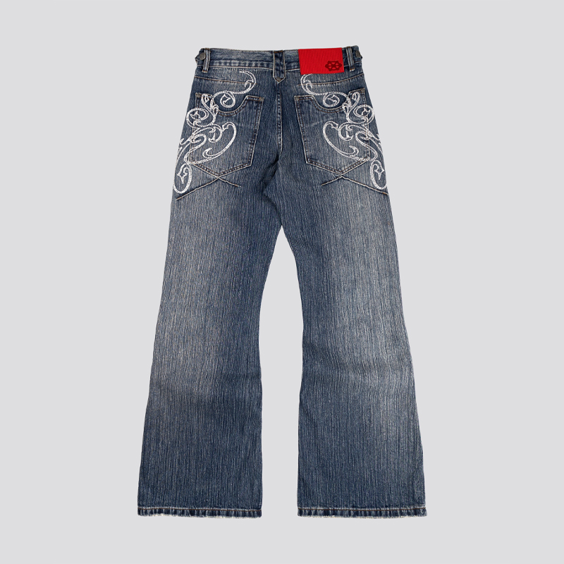 Y2k Blue Opening Bootcut Jeans - đánh giá và giá Women Shoes Jeans