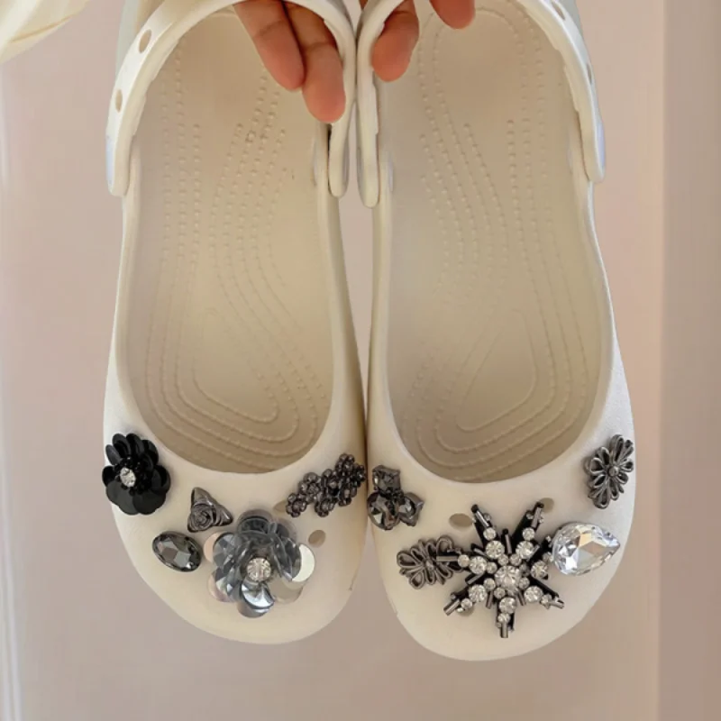 Crystal Flower Decorations DIY - đánh giá và giá Women Shoes Japanese Brand