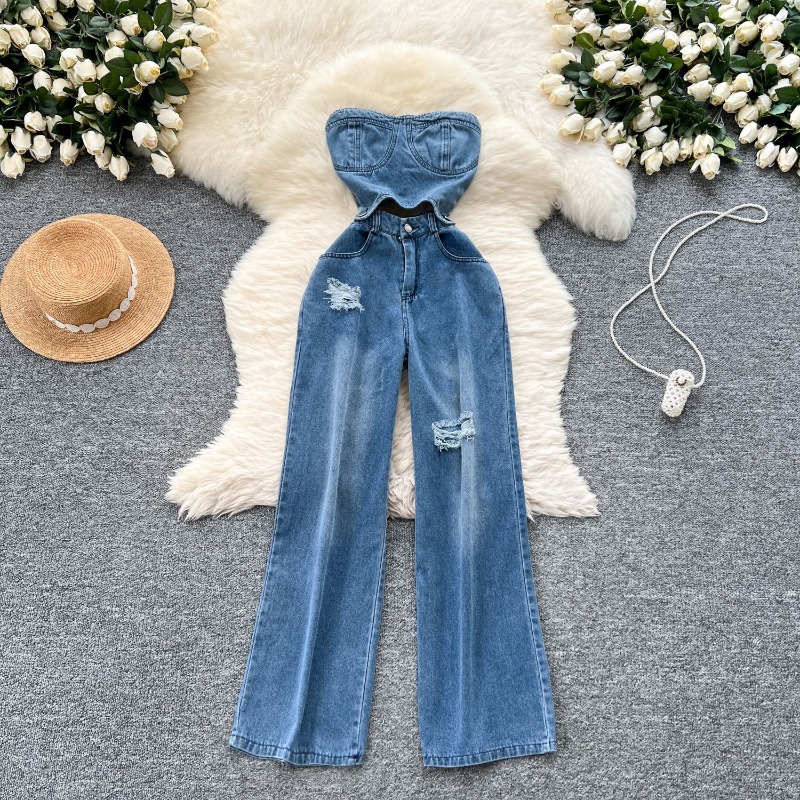 Denim Jumpsuits Women One Piec - đánh giá và giá Women Shoes Jeans