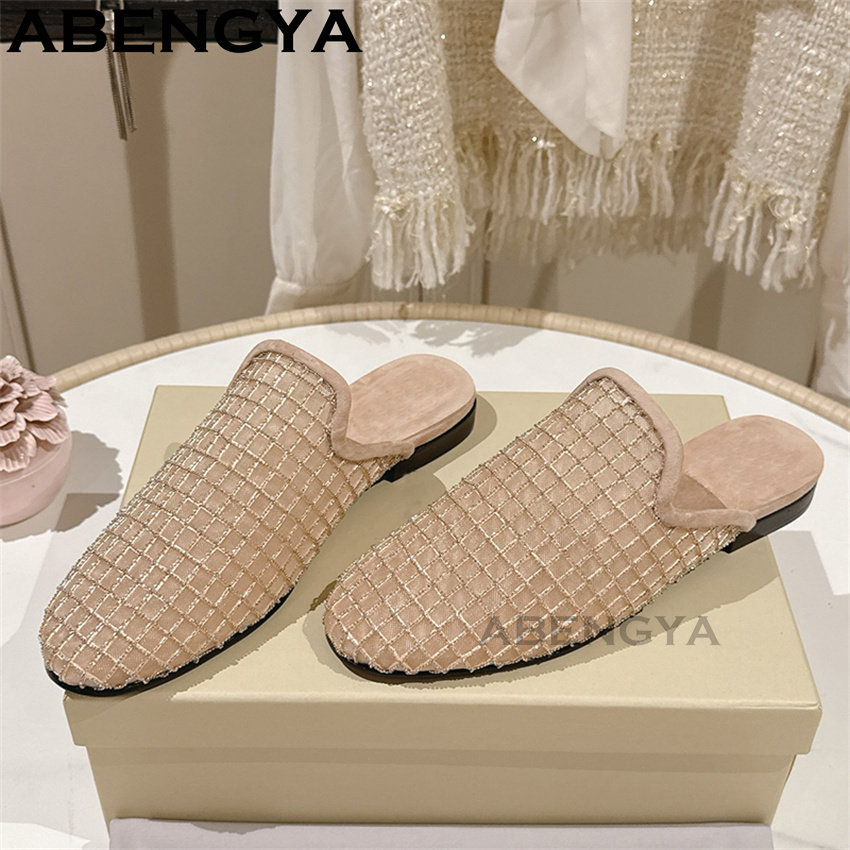 Shiny Lace Mesh Round Toe Flat - đánh giá và giá Loafer Flat Women