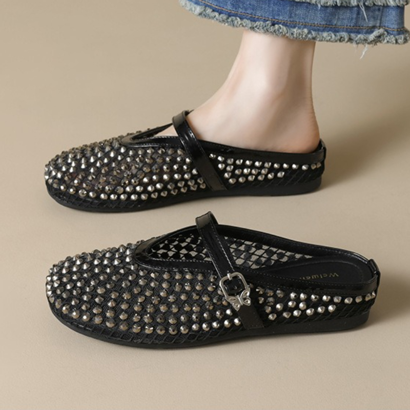 Mesh Rhinestone Brand Slippers - đánh giá và giá Rhinestone Sandal Women