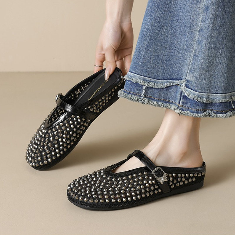 Mesh Rhinestone Brand Slippers - đánh giá và giá Rhinestone Sandal Women