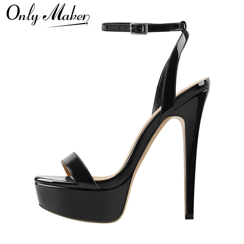Onlymaker Nữ Hở Mũi Đế Dày Mỏn - đánh giá và giá Ankle Strap Heels
