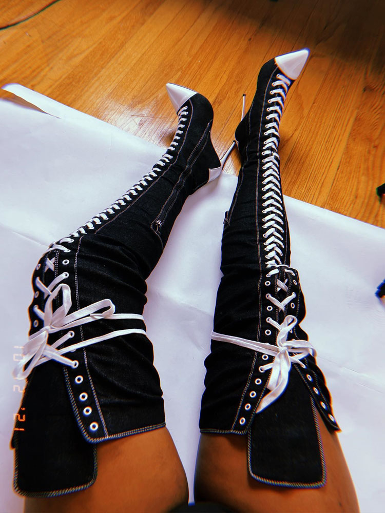2025 New Women Pointed Toe Hig - đánh giá và giá Women Shoes Jeans