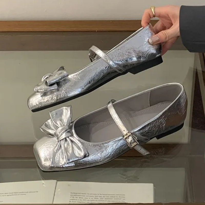 Cute Bowknot Square Toe Design - đánh giá và giá Women Shoes Brand
