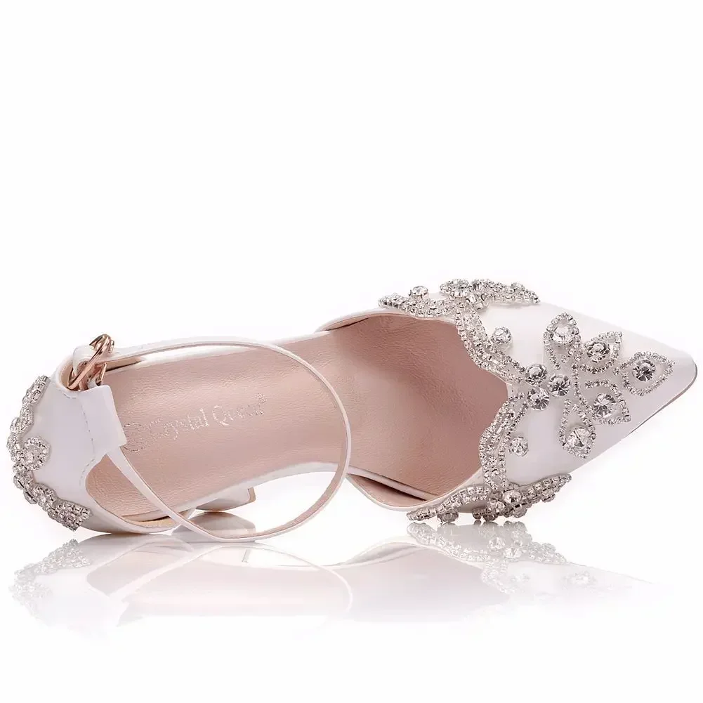 2022 Dày Gót Mũi Nhọn Với Đế D - đánh giá và giá Rhinestone Sandal Women