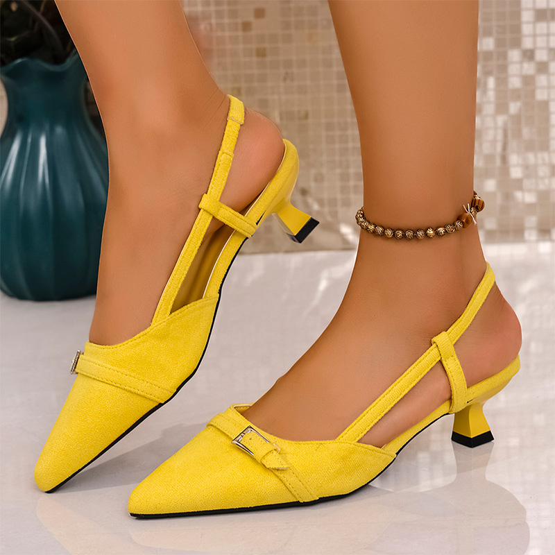 Fashion Yellow High Heels Sand - đánh giá và giá Women'S Shoes Yellow