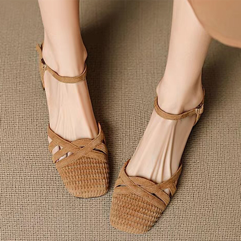 Retro Weave High Heel Sandals  - đánh giá và giá Ankle Strap Heels