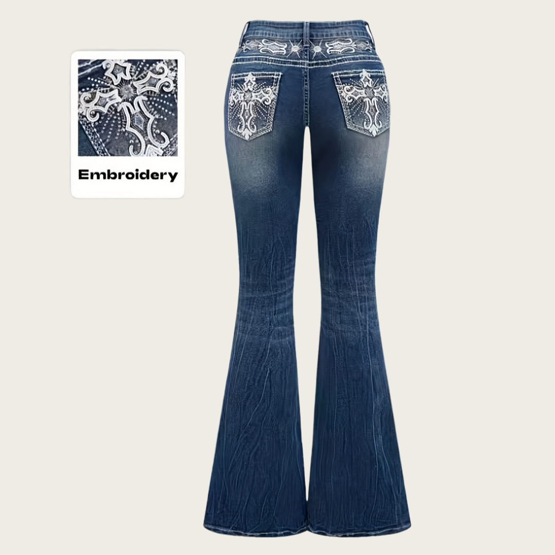 Jeans Flare Pants Women Vintag - đánh giá và giá Women Shoes Jeans