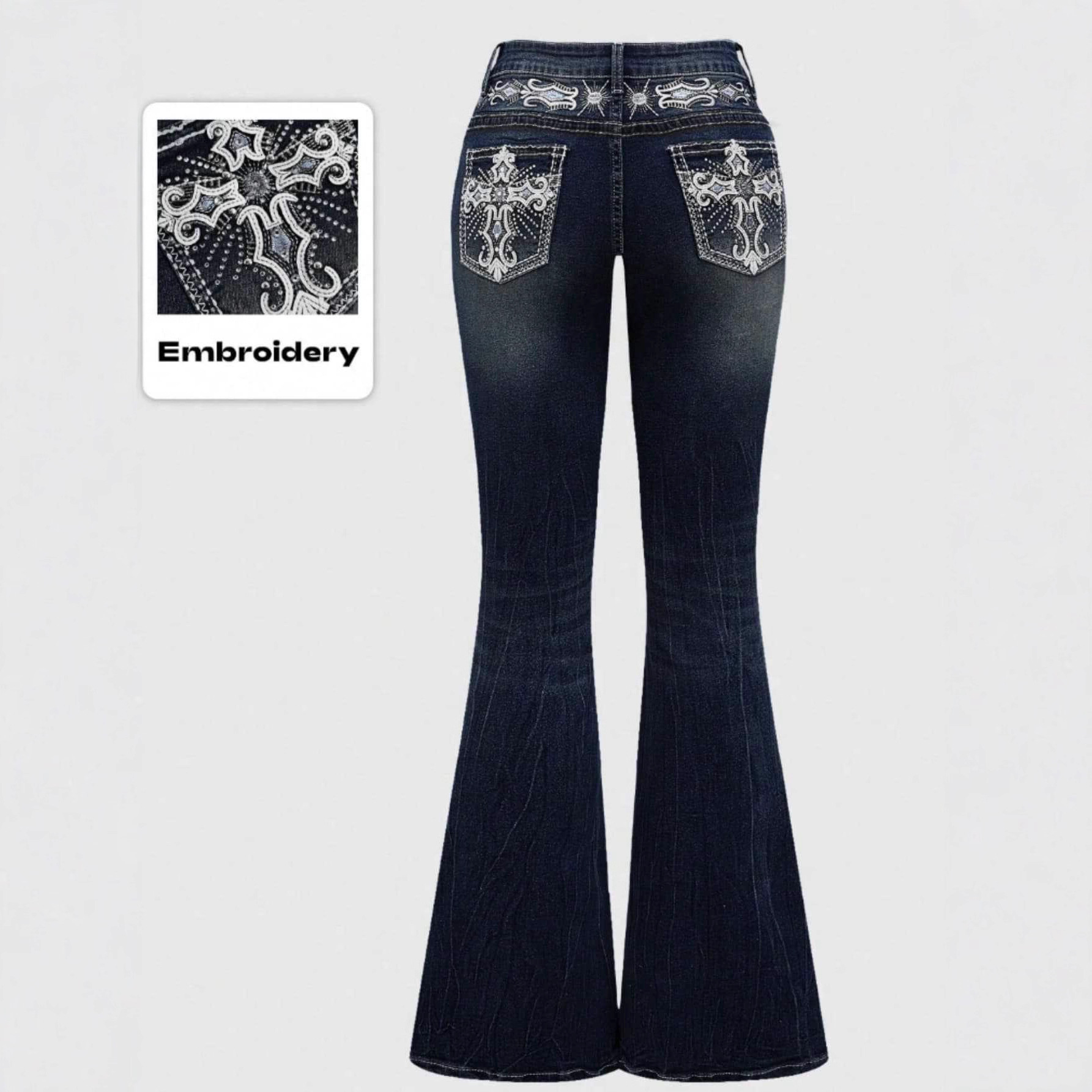 Jeans Flare Pants Women Vintag - đánh giá và giá Women Shoes Jeans