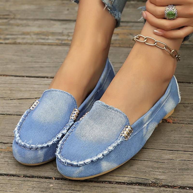 Fashion Light Blue Denim Mocca - đánh giá và giá Loafer Flat Women