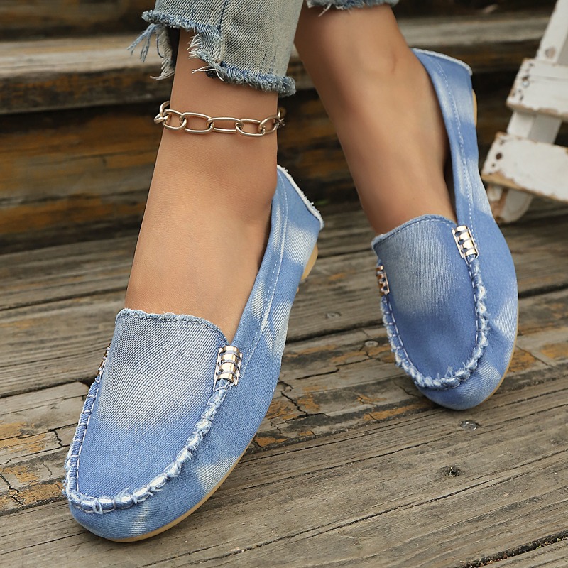 Fashion Light Blue Denim Mocca - đánh giá và giá Loafer Flat Women