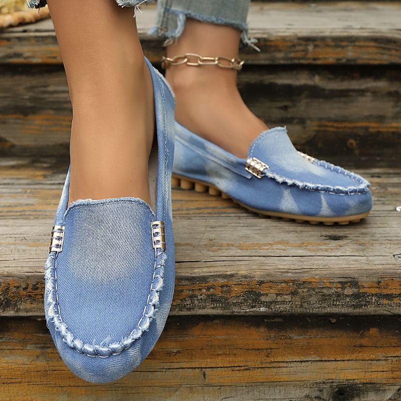 Fashion Light Blue Denim Mocca - đánh giá và giá Loafer Flat Women