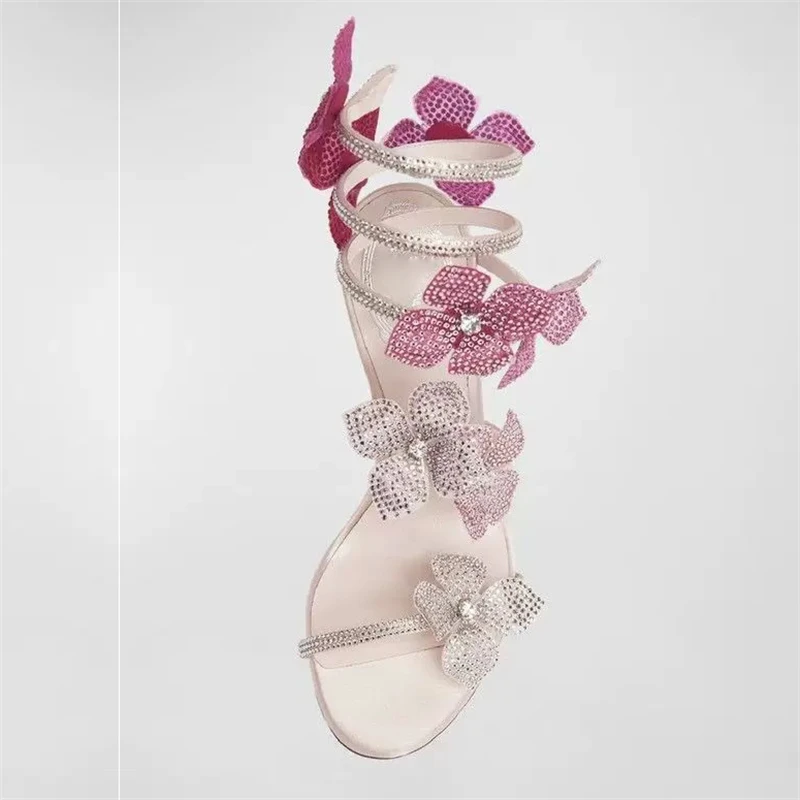 Eilyken Sexy CRYSTAL Flower Th - đánh giá và giá Peep Toe Heels
