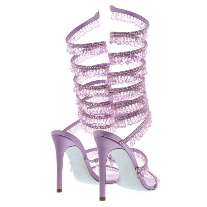 Thin high-heeled sandals summe - đánh giá và giá Rhinestone Sandal Women