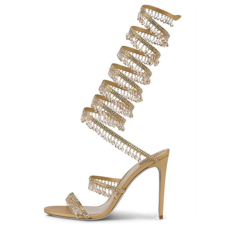 Thin high-heeled sandals summe - đánh giá và giá Rhinestone Sandal Women