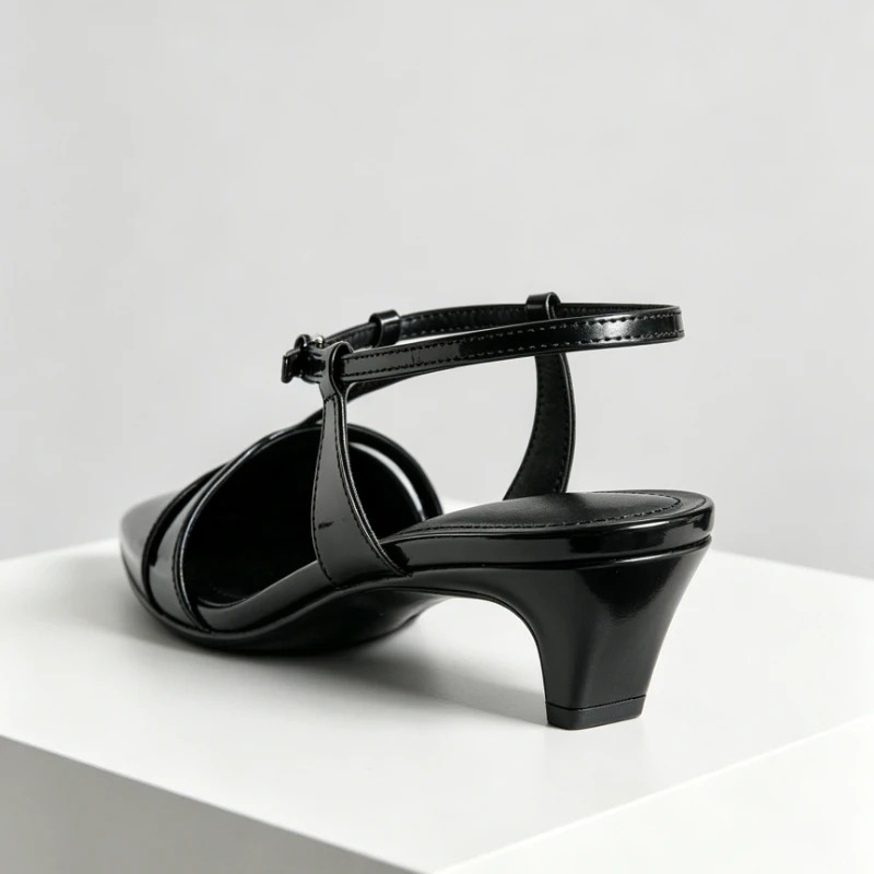 Patent Leather Kitten Heel Wom - đánh giá và giá Ankle Strap Heels
