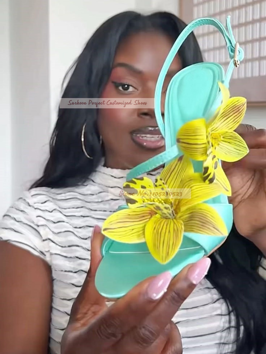 Metalic Matte Slingback Flower - đánh giá và giá Women'S Shoes Yellow