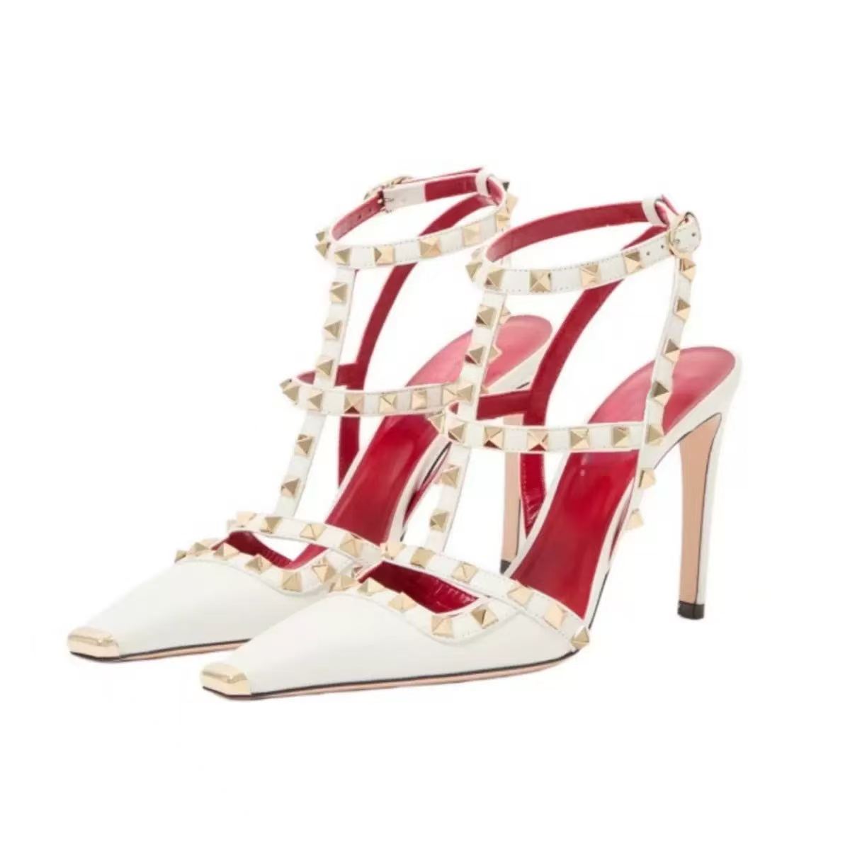 Women's Rivet Studded Pointed  - đánh giá và giá Ankle Strap Heels