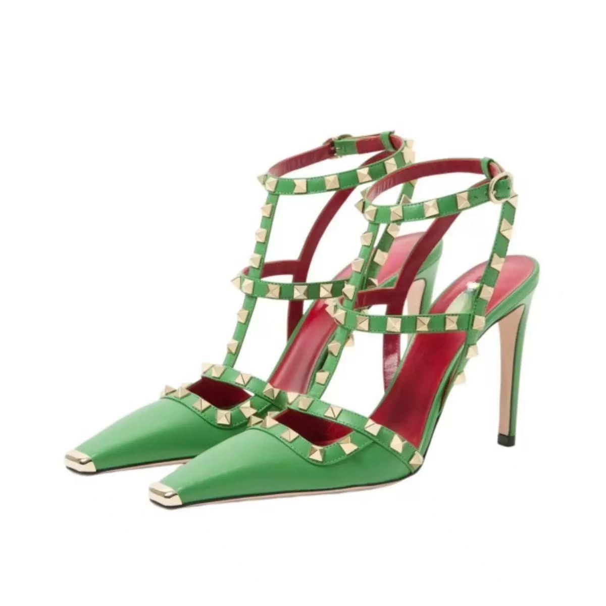 Women's Rivet Studded Pointed  - đánh giá và giá Ankle Strap Heels