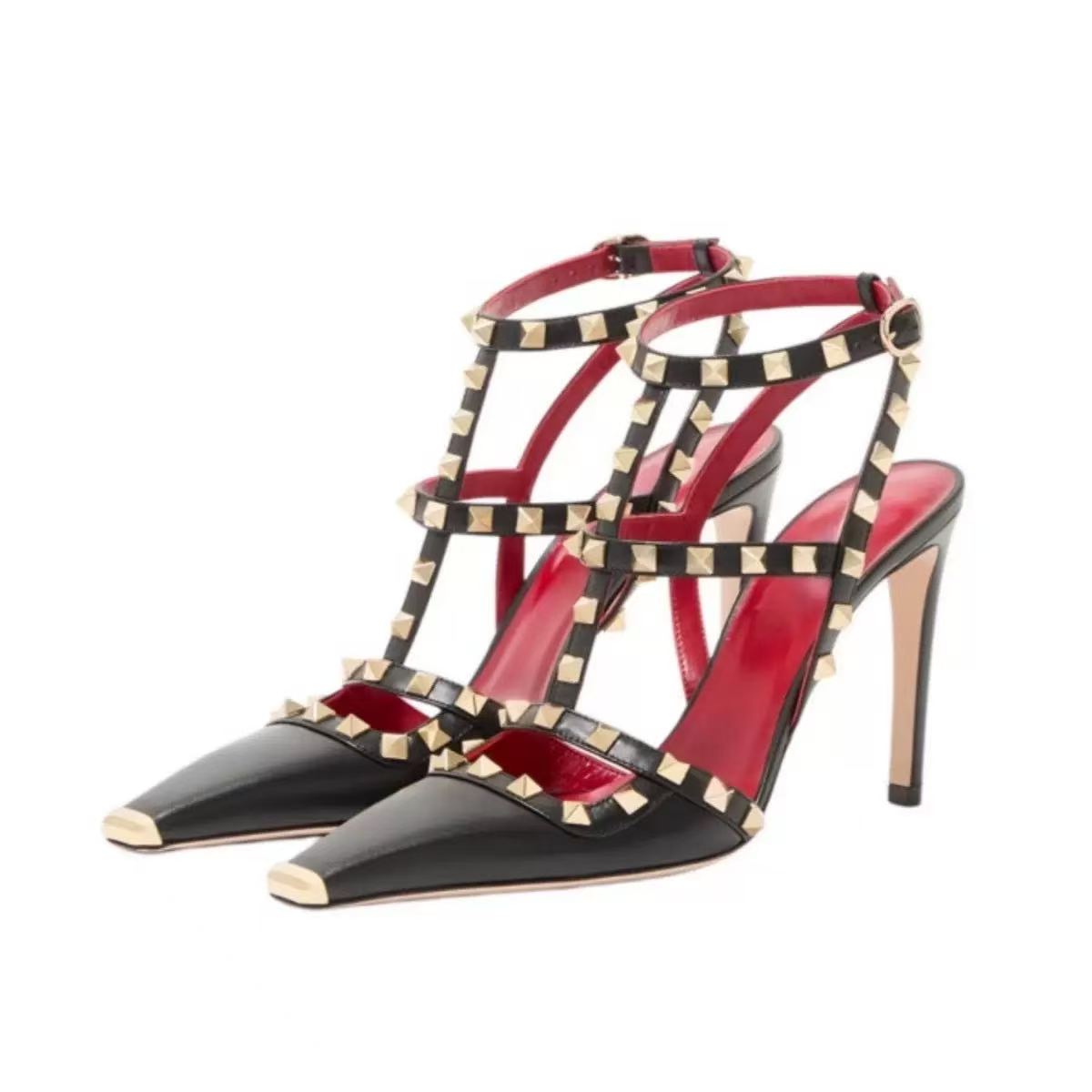 Women's Rivet Studded Pointed  - đánh giá và giá Ankle Strap Heels