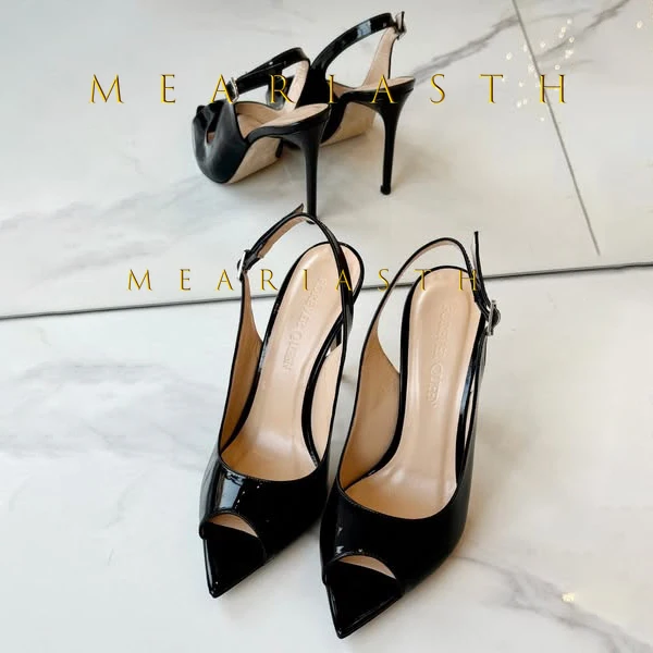 Patent Leather Sandals In Blac - đánh giá và giá Women Shoes Japanese Brand