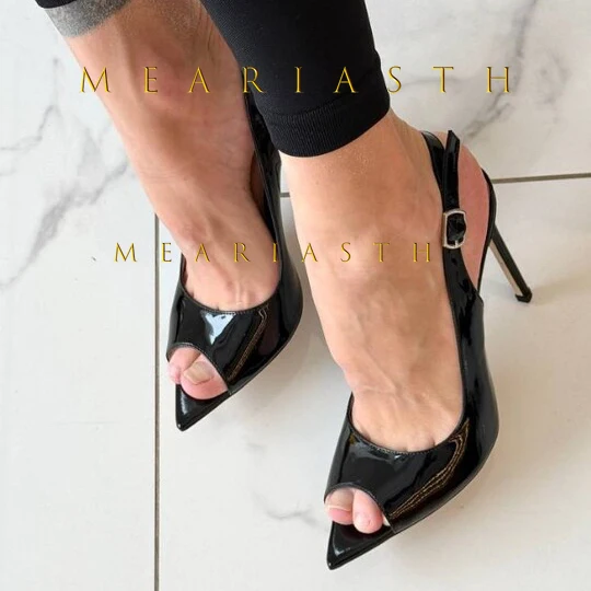 Patent Leather Sandals In Blac - đánh giá và giá Women Shoes Japanese Brand