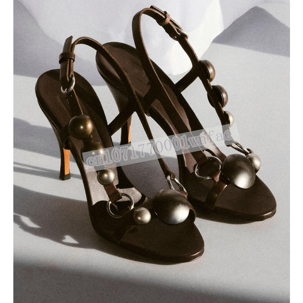 Women Brown Leather Slingback  - đánh giá và giá Peep Toe Heels