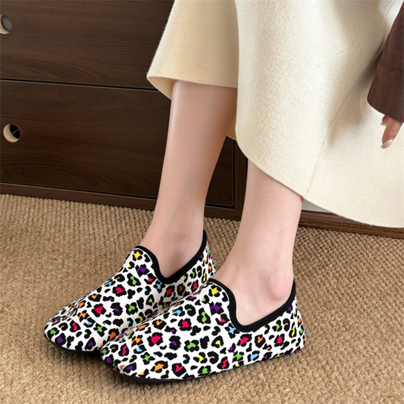 Winter Cotton Shoes Women Leop - đánh giá và giá Loafer Flat Women
