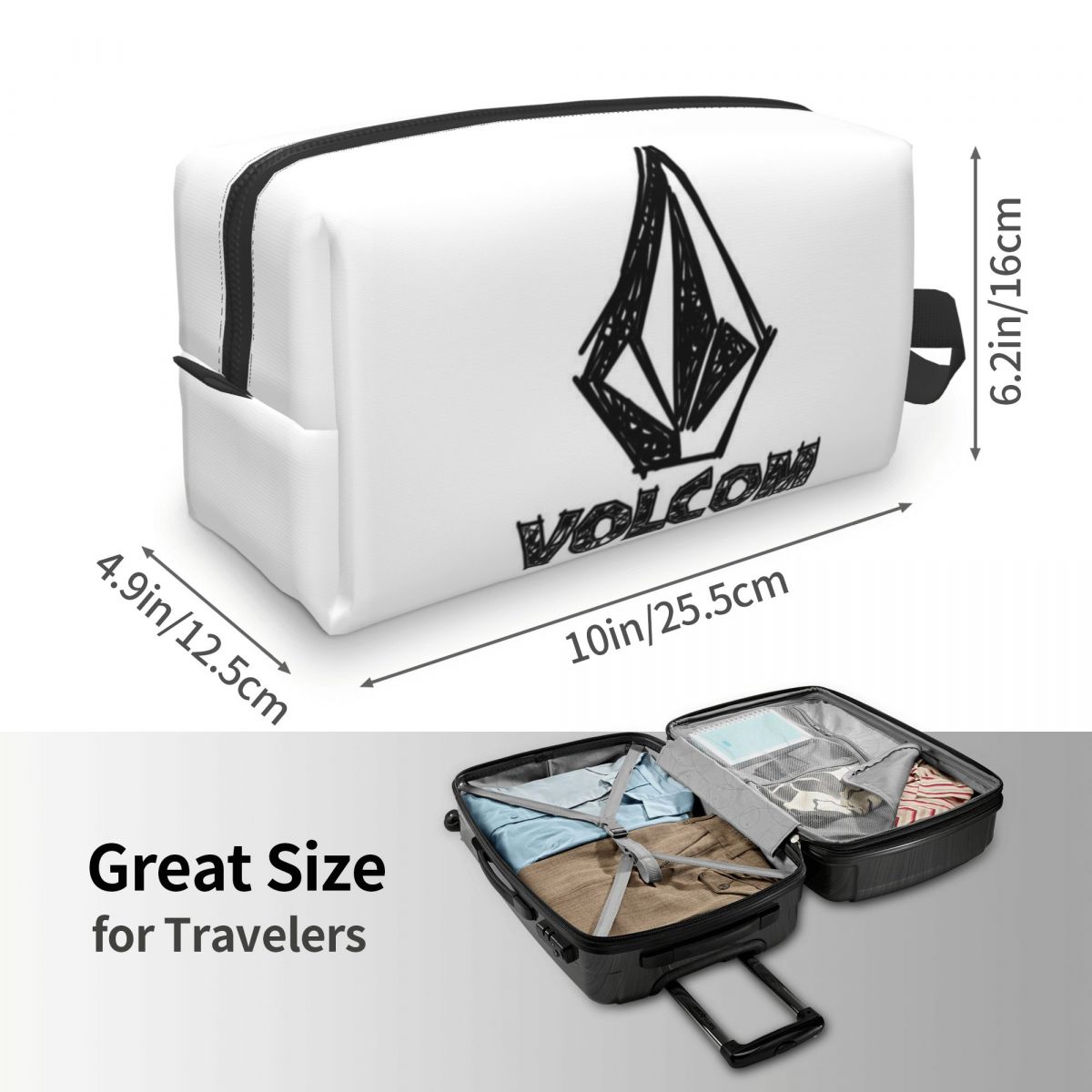 V-Volcom Logo Makeup Bag Cosme - đánh giá và giá Women'S Shoes Louis Vuitton