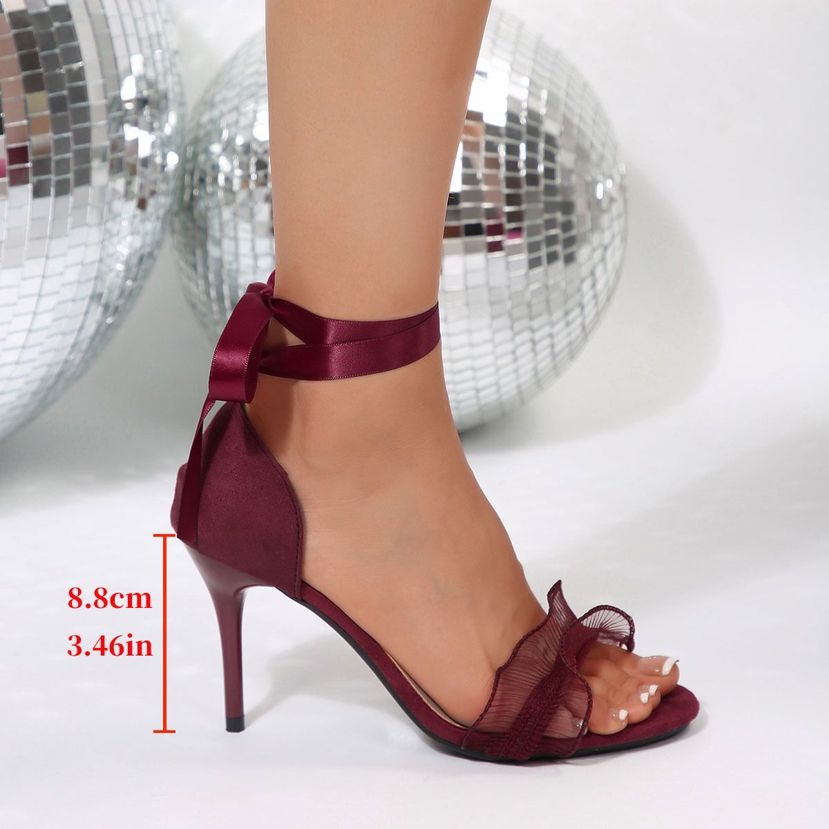 Lace Decorative Black High Hee - đánh giá và giá Ankle Strap Heels