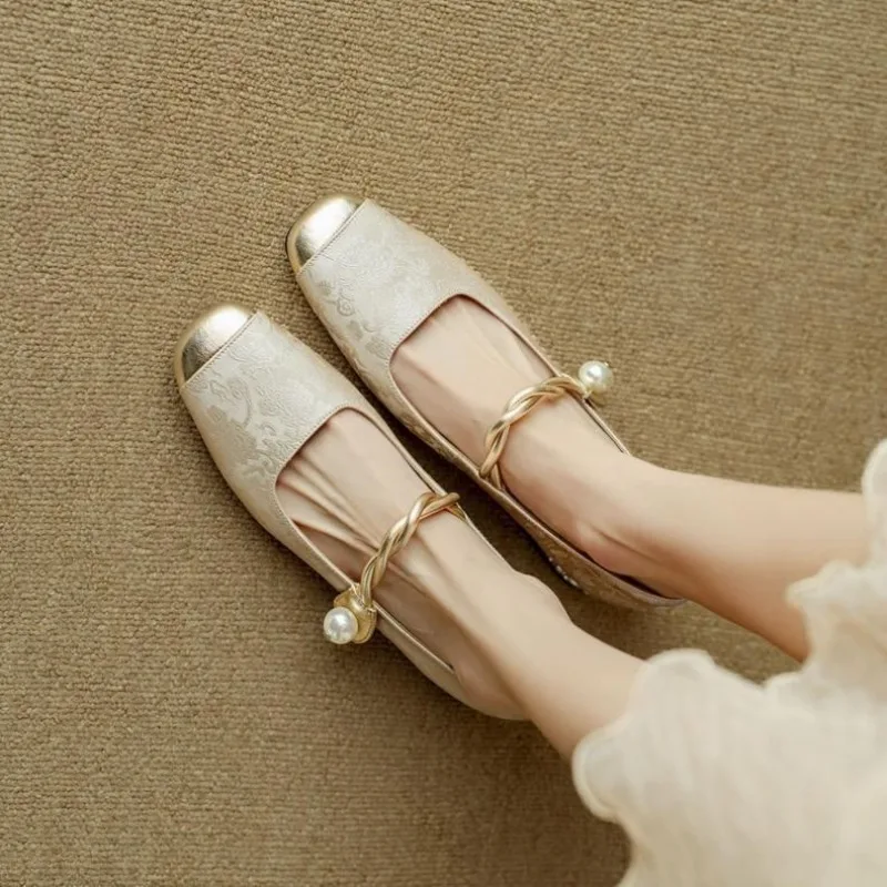 Block Heel Woman Pumps Square  - đánh giá và giá Women Shoes Japanese Brand