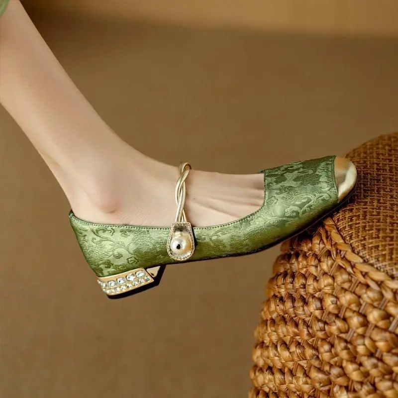 Block Heel Woman Pumps Square  - đánh giá và giá Women Shoes Japanese Brand